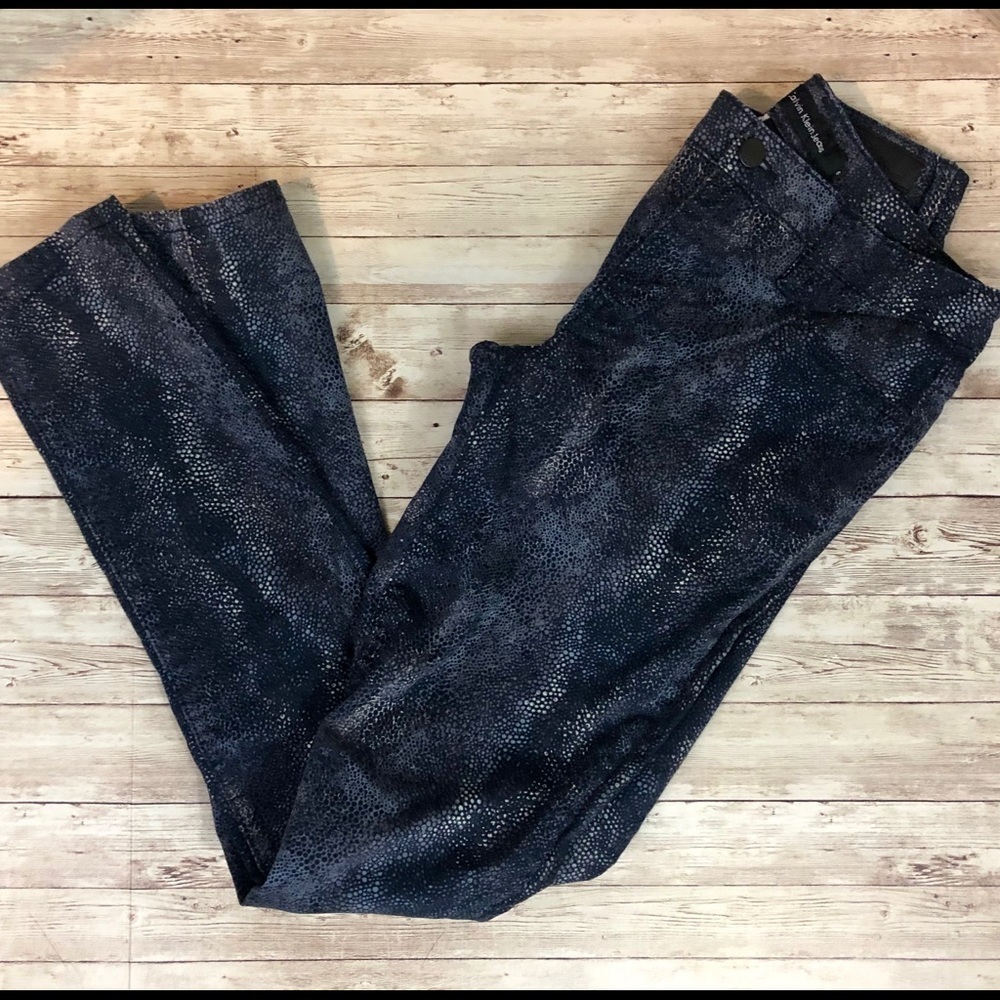 CALVIN Klein Jeans - 90s vintage Blue Snakeskin Style